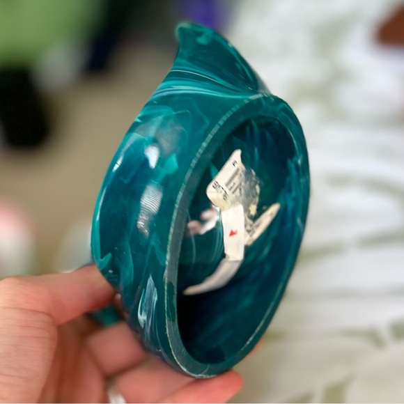 Vintage Turquoise Green Swan Retro Cottagecore Farmhouse Soap Bar Holder Dish - Picture 9 of 11